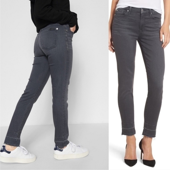 7 for all Mankind B'air Roxanne ankle jeans in gray Size 25 - Picture 1 of 8